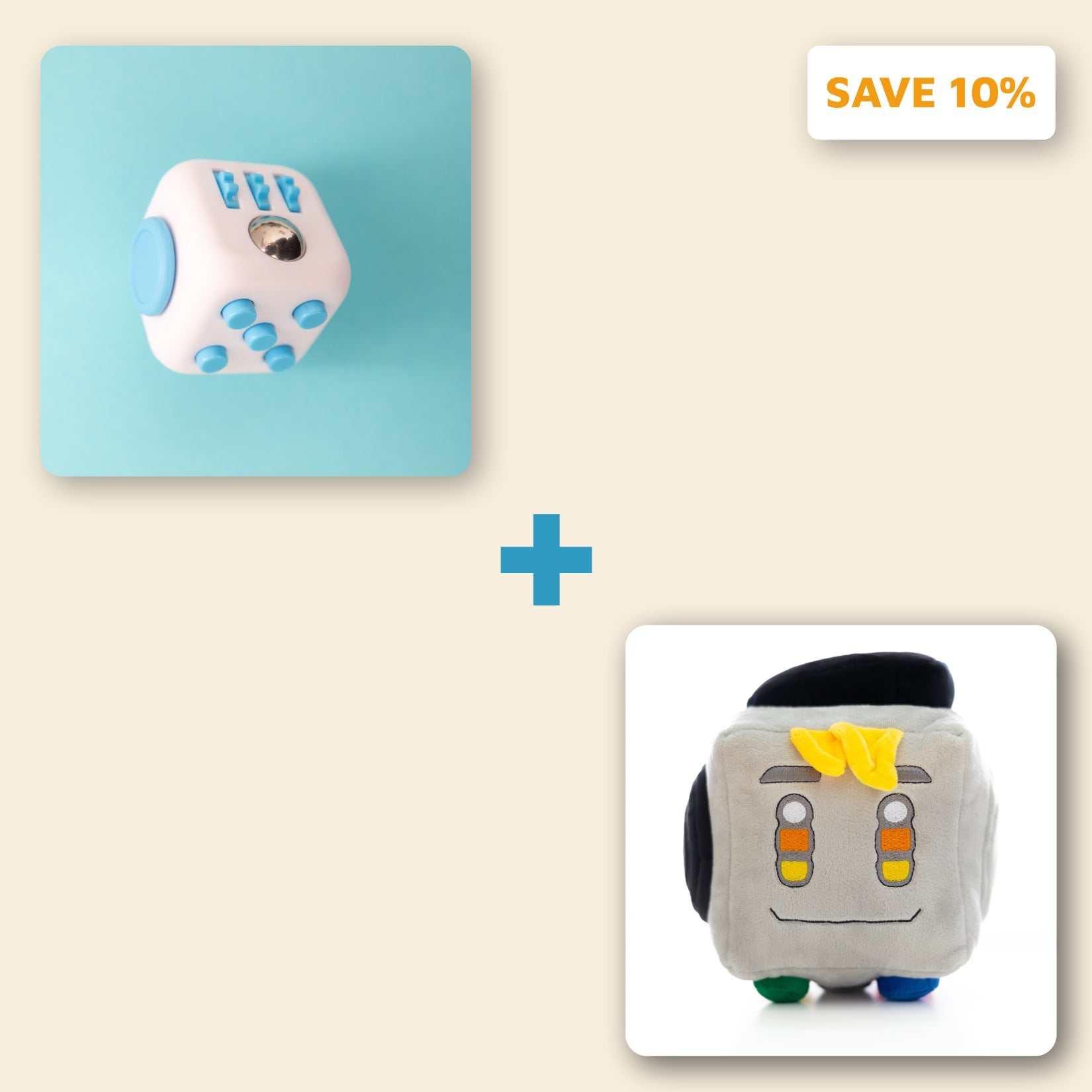 The Felix Duo | Fidget Cube + Plushie Bundle | Antsy Labs