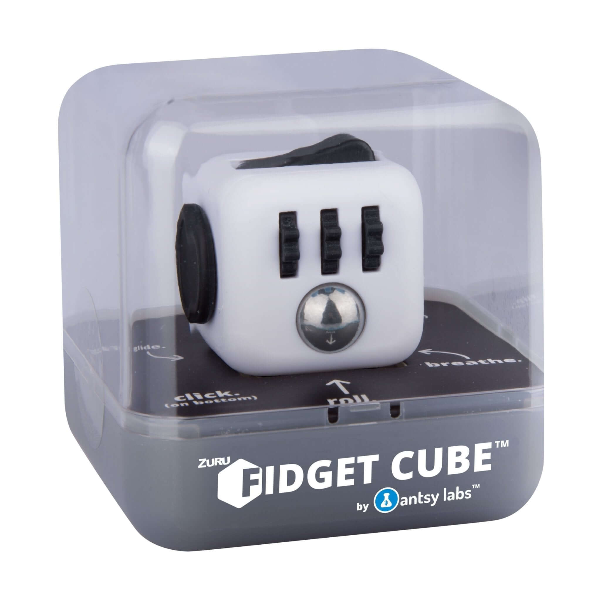 Zuru Fidget Cube by Antsy Labs Hologram Therapuetic Relax Series 3 Silver  Blue 845218020101