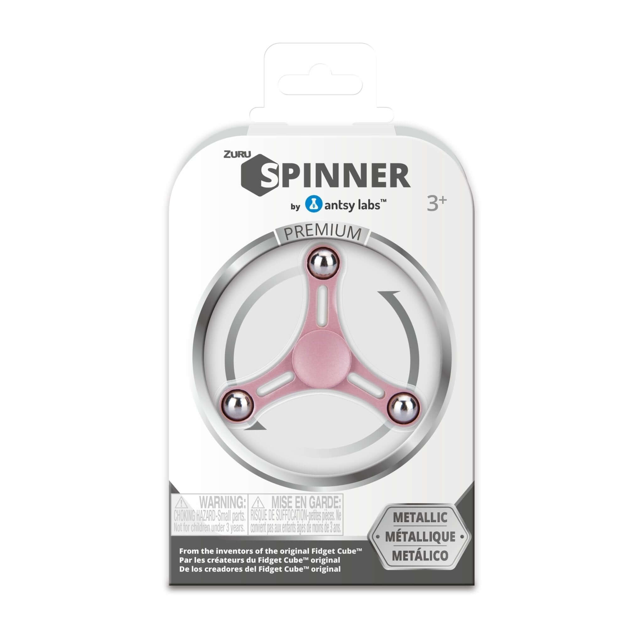 Fidget Spinner (Metallic Series) - Pink Steel Ball - Antsy Labs