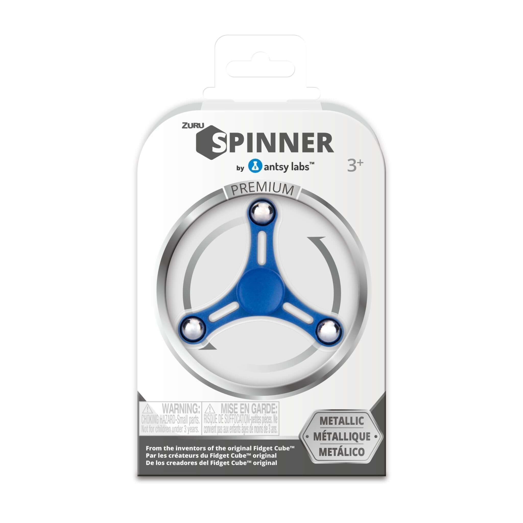 Fidget Spinner (Metallic Series) - Blue Steel Ball - Antsy Labs